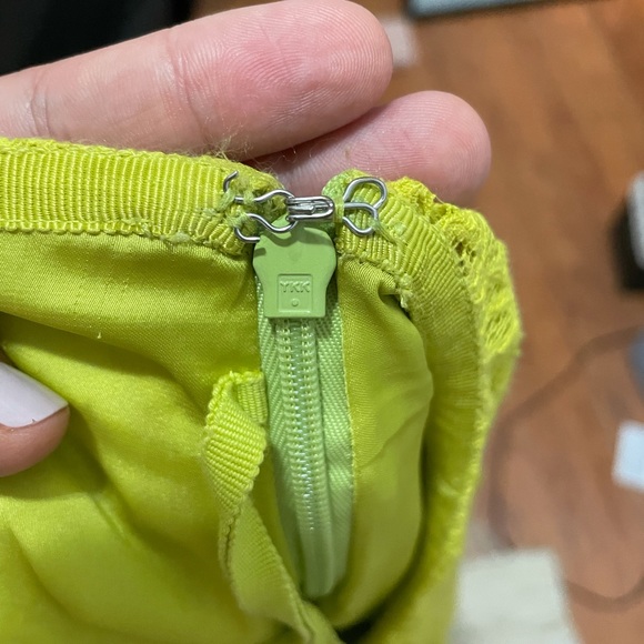 Neon green HD in Paris Anthropologie A Line Skirt - Picture 7 of 8